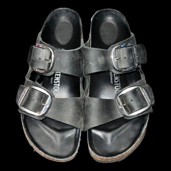 Birkenstock Arizona Big Buckle Black Sandals Size 40 US 9.5 - Picture 2 of 5